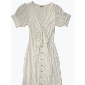 Malibu Bum long dress womens small white rayon hand wash